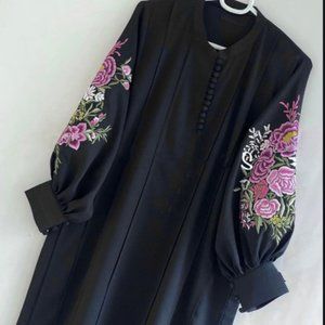 Elegant Faux georgette Kurti, with matching pant and fancy dupatta.